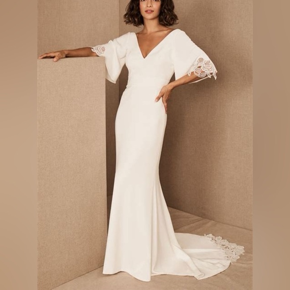 BHLDN Amy Kuschel Keely Gown, Ivory, Size 8.